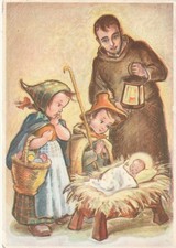 C1- Cp Cartolina Augurale Natale Nativita- Fg Vg