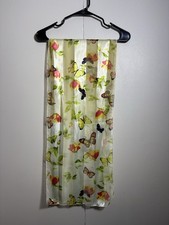 Sheer Butterfly Floral Scarf Yellow Lightweight Wrap Shawl 13x60 Purse Accent