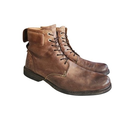 Timberland Earthkeepers Lace Up Boots Mens 10M Brown Leather Rugged Utility