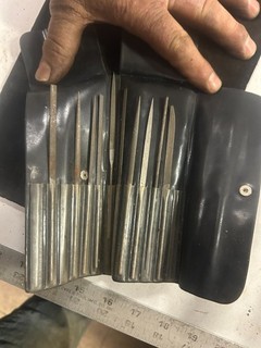MACHINIST TOOL LATHE MILL Machinist Needle Files in Pouch