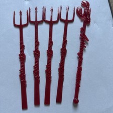 Vtg Lot 5 Swizzle Sticks Neptune Lounge Anthony's Pier Barware Cocktail Stirrers