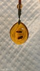 70× Necklace BROWN SCORPION AMBER lucite tear Amber bead — photo 8