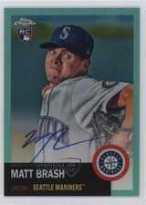 2022 Topps Chrome Platinum Anniversary Aqua Refractor /150 Matt Brash Auto 0rd2