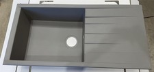 Liquida CU10GR 1.0 Bowl Composite Reversible Inset Grey Kitchen Sink - GRADED