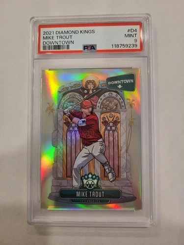 2021 Panini Diamond Kings Mike Trout Downtown D4-PSA 9 MINT