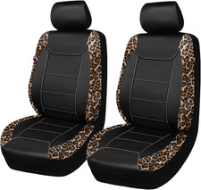 Leather Leopard Seat Cover Only Universal Quilting Two Front Brown Leopard Leather Leopard Seat Cover Only Universal Quilting Two Front Brown Leopard