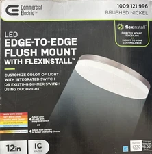 Commercial Electric 92057 Flexinstall 12" Brushed Nickel Recessed Ceiling Light