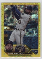2023 Topps Chrome Update Yellow Mini-Diamond Refractor 38/75 Jesse Winker 0xk7