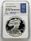 1997-P American Silver Eagle Proof ASE $1 NGC PF70 PR70 UCAM Ultra Cameo Coin