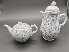 Fürstenberg Porzellan Tee- & Kaffeekanne blau-weiß – um 1963– Set