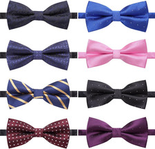 8 PACKS Elegant Adjustable Pre-tied Bow Ties for Men Boys 1 4 5 6 8 Pack for op