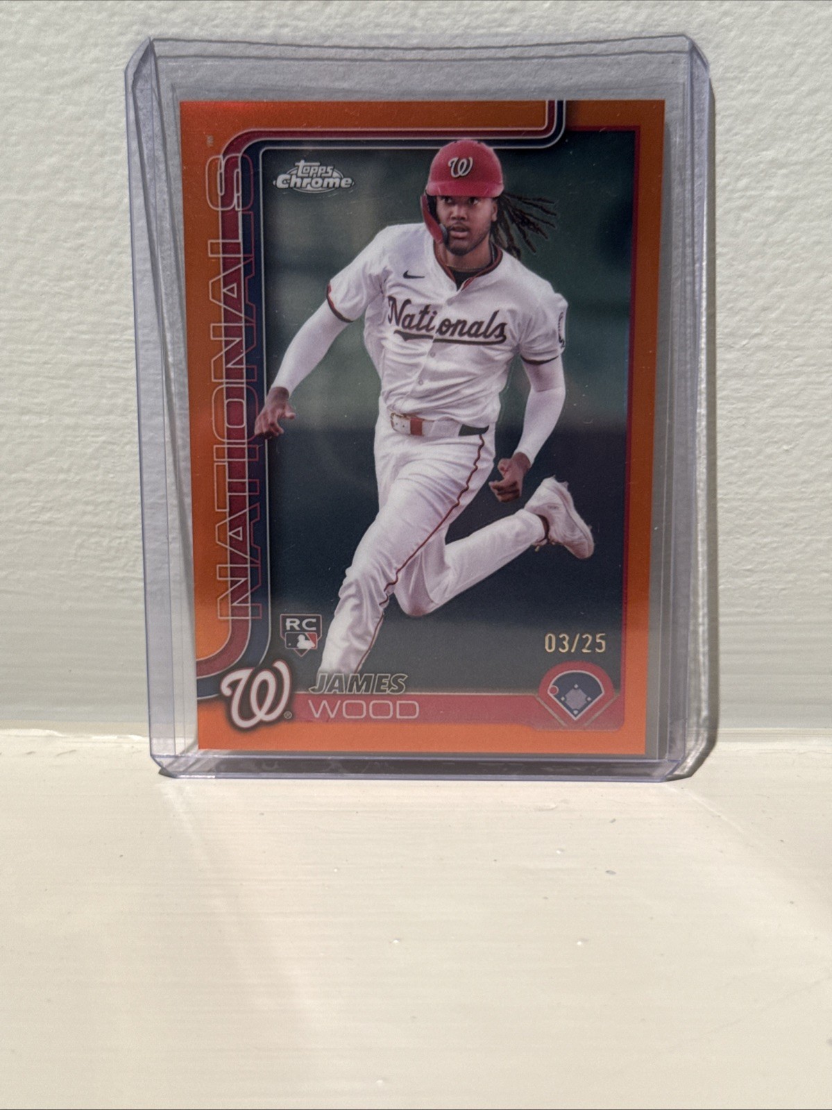 2025 Topps Chrome - James Wood #132 Orange Refractor /25 (RC) Rookie