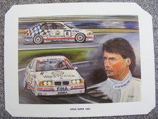vintage 1993 small print of steve soper british touring cars b.m.w warsteiner ca