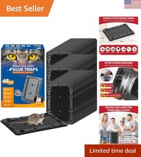 Versatile 48 Pack Glue Traps for Mice Insects - Pet Friendly Easy to Use