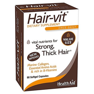 Hair-vit,Once Daily,4Strong,Thick&Shiny Hair,B-Vitamins+Amino Acids,90Caps