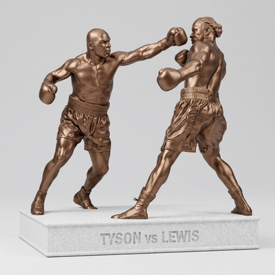 Lennox Lewis vs Mike Tyson Heavyweight - Boxing Collectible Statue