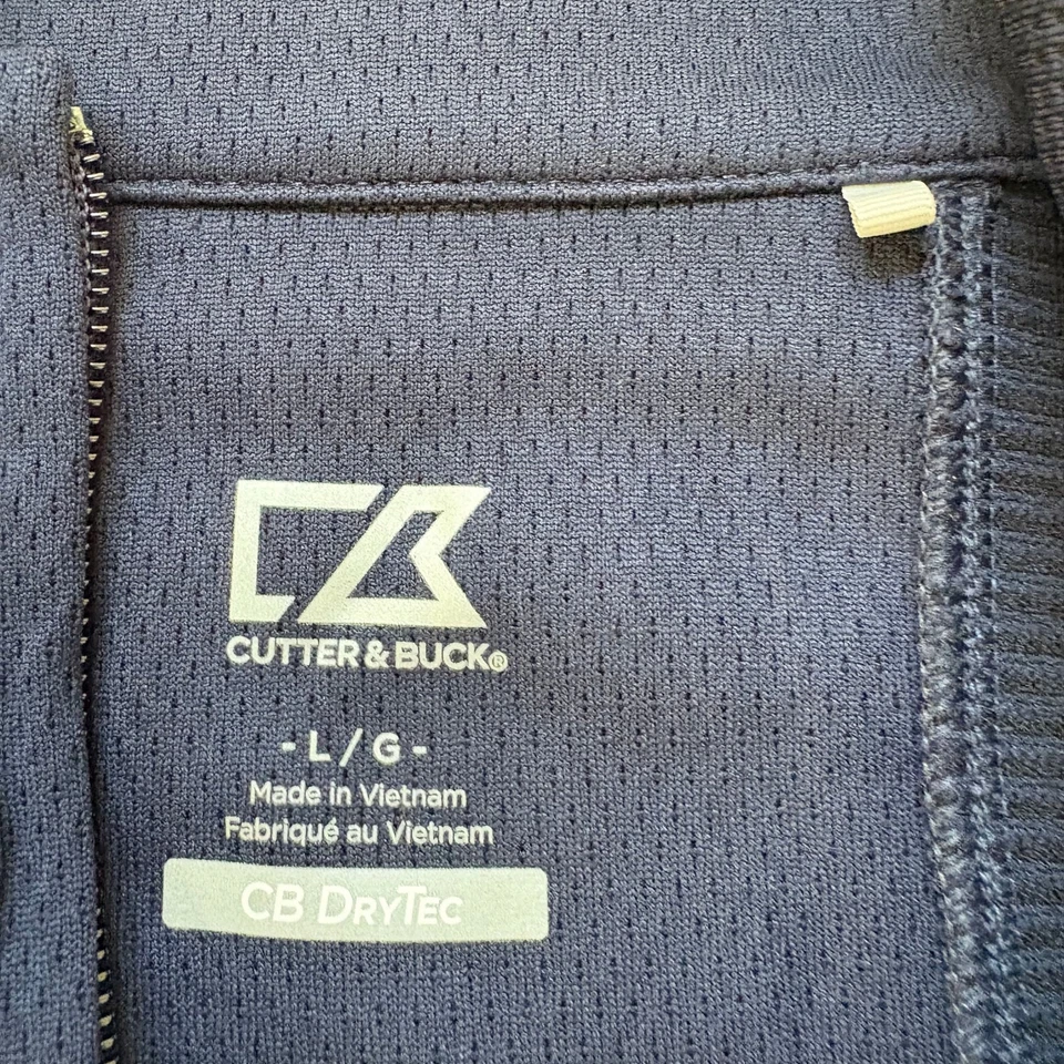 Pulôver Cutter & Buck 2020 assobio reto 1/4 zíper, masculino grande, azul marinho - Imagem 2 de 4