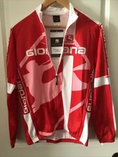 Giordana Cycling Vero Pro Jersey Men Size L Euro Fit Full Zip LongSleeve Red NEW