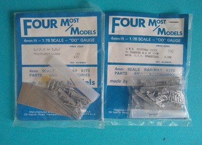 2 Packungen ABS Four Most OO 4mm White Metal LMS Flatcase Wagon + GWR Shunters Truck