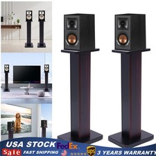 1 Pair 28 Column Bookshelf Floor Speaker Stan...