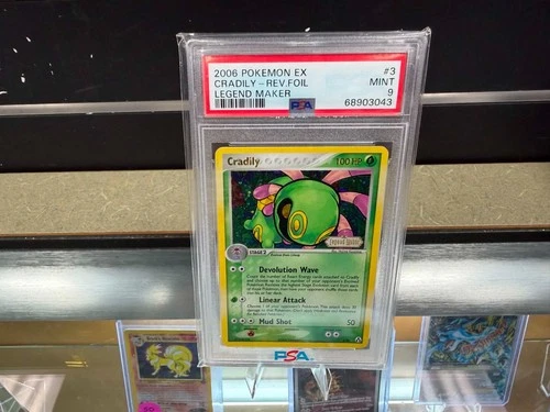 2006 Pokemon EX Legend Maker Cradily Reverse Foil 3/92 PSA 9 Mint