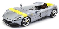 Bburago 18-26027S 1:24 Ferrari Monza SP1 Silber Modellauto Gussmodell