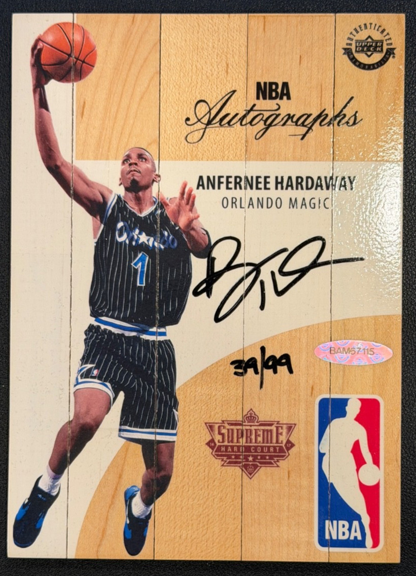 Penny Hardaway 2016-17 Upper Deck Supreme Hard Court Logoman Floor Auto #39/99