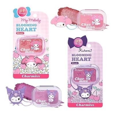 Sanrio x Charmiss Blush Makeup Set 2pcs Blooming Heart Shining Kuromi My Melody