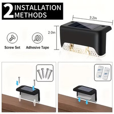 10x Solar Deck Lights Outdoor Step Lights LED Fence Stair Lights for Garden Yard