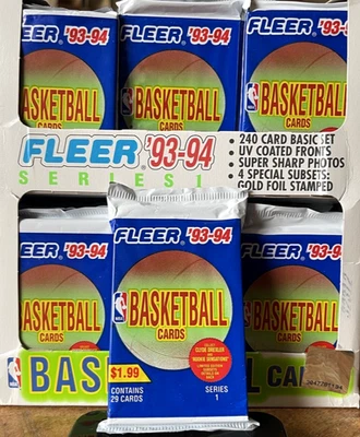 1993-94 FLEER NBA Basketball (Series 1) 🏀 JUMBO CELLO PACK 29 Cards SHAQ OVP‼️ - Bild 1 von 4