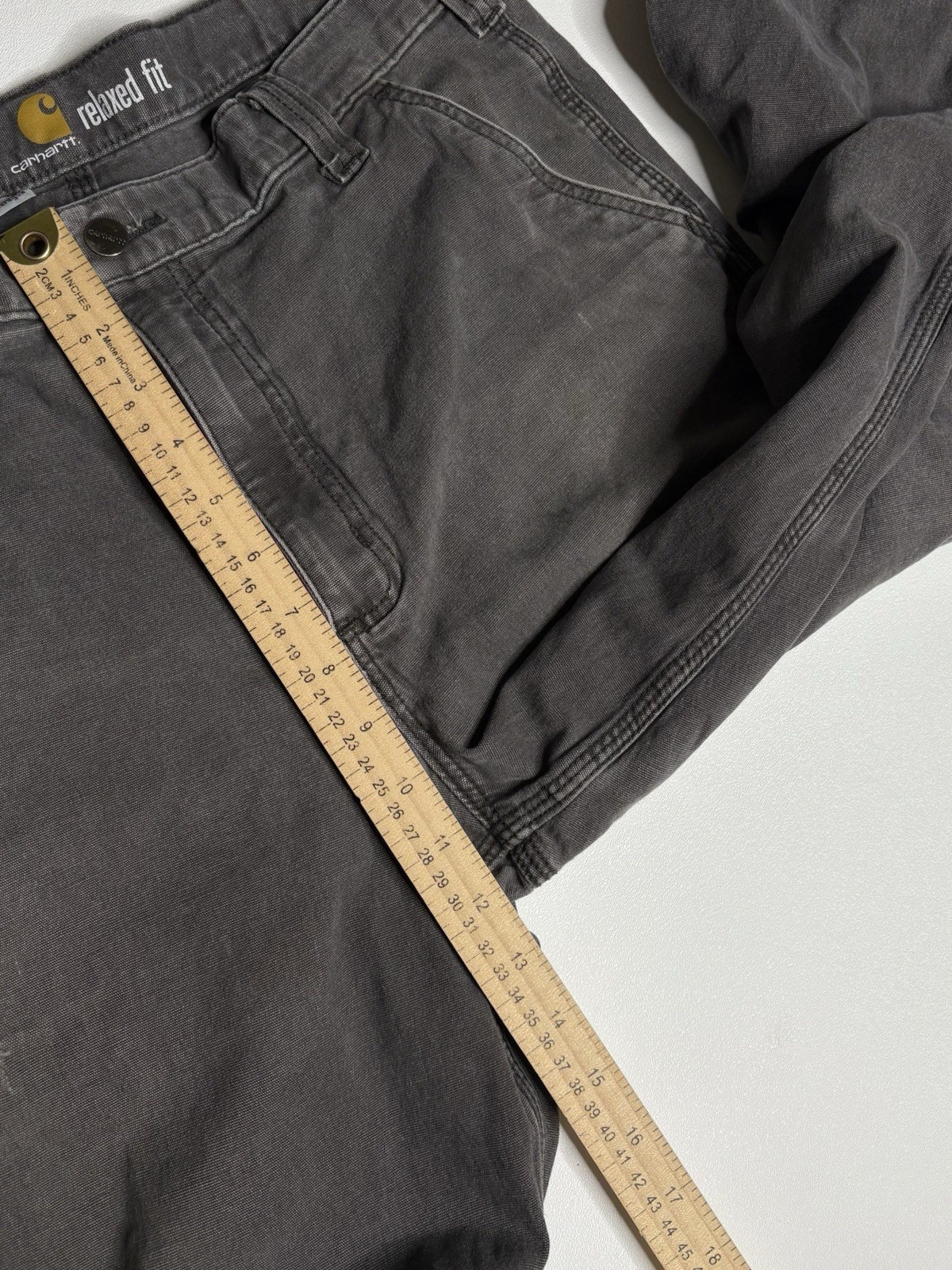Carhartt Rigby Rugged Flex Canvas Relaxed Fit Pants 102291 306 Grey Mens 36 x 30 thumbnail 11