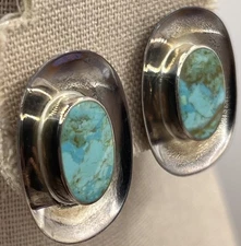 Sterling And Turquoise Stud Earrings By Boma