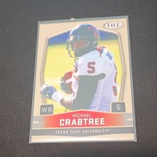 2009 SAGE Hit Michael Crabtree #5 Texas Tech Red Raiders NCAA Football Card