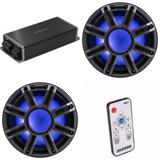 Kicker Marine KPX500.1 Powersports Amp  2 12" 4 Ohm Premium Marine Subwoof...