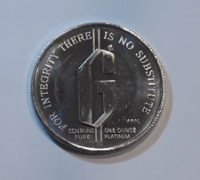 1984  Platinum 1 Troy Oz Round One Ounce Pure Platinum- free shipping!