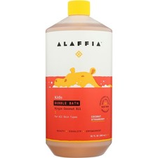 Alaffia Kids Bubble Bath Coconut Strawberry Oil