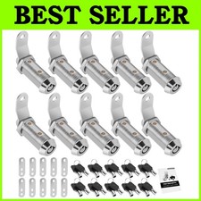 10 Pack Cam Locks for Storage Door - RV Keyed Alike