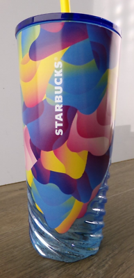 Starbucks Summer 2024 Blue Glass Swirl Gradient Petal 18oz Cold Cup, New S3  | eBay