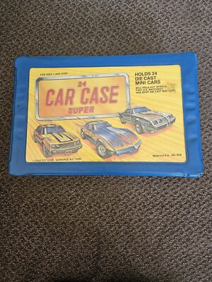 Vintage 24 Car Case Tara Toy Corp With Both Trays