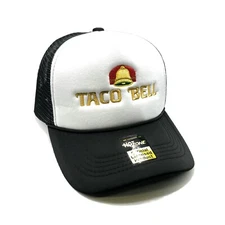 Retro Taco Bell Mesh Trucker SnapBack (White/Black)