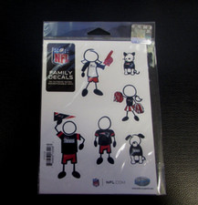 NEW ENGLAND PATRIOTS - NFL FAMILY DECALS - SHEET OF 6 DIFFERENT - MINT