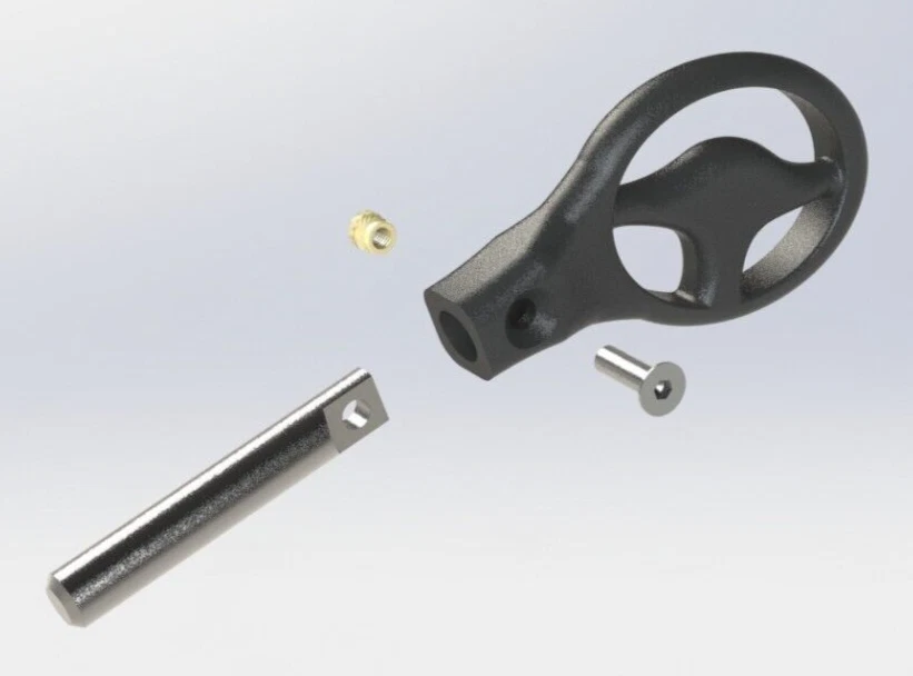 TESTA DI RICAMBIO IMPUGNATURA PER CHIAVE BLOCK SHAFT COLORE NERO - SEZIONE TONDA - Immagine 3 di 4