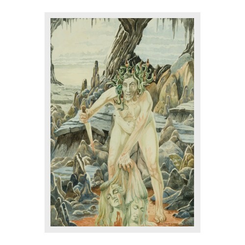Carlos Schwabe - "The Medusa; or, The Tomb of Hate": Poster (11.7" x 16.5") - Picture 1 of 3