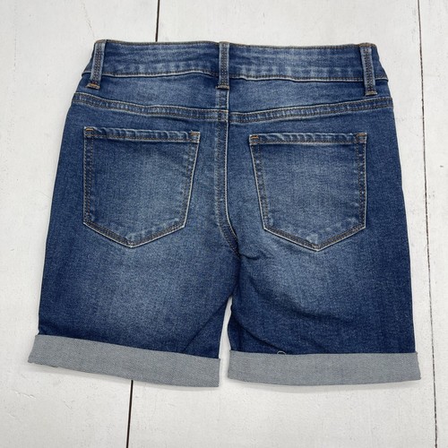 SO Bermuda Mid Rise Blue Denim Shorts Youth Girls Size 8 New - Picture 5 of 6