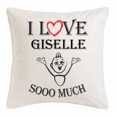 I Love Giselle KISSENBEZUG 40X40cm Ich Liebe Giselle Weiss 156449