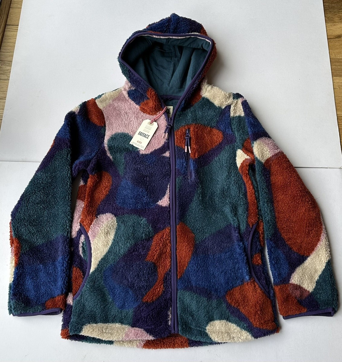 Fat Face Patterned Womens Fleece Fatface Girls Abstract Full Zip