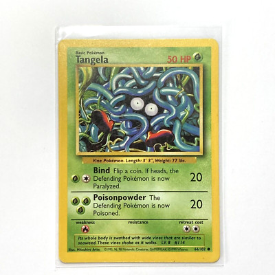 1995 tangela pokemon card value Tangela - #66/102 - Base Set - 1999 Pokemon Card Common - LP
