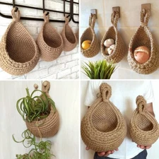 Wall Hanging Baskets Holder Hanging Wall Fruit Vegetable Basket S-XXL Decorative