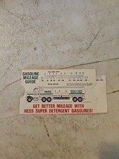 * Vintage - 1990 - HESS GASOLINE MILEAGE Card CALCULATOR