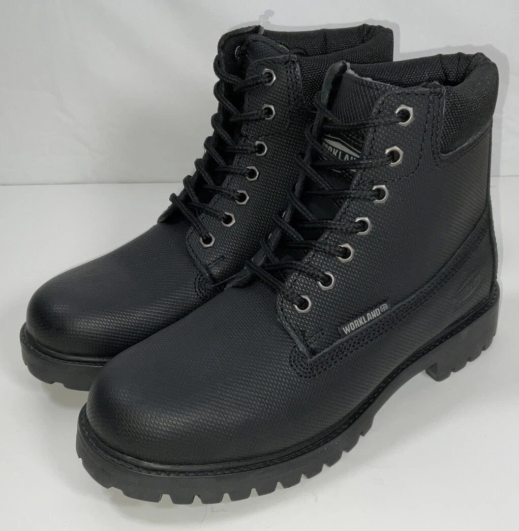 NWT Men’s Workland 77611 Casual Lace Up Hiking Boots - Black - Size 8